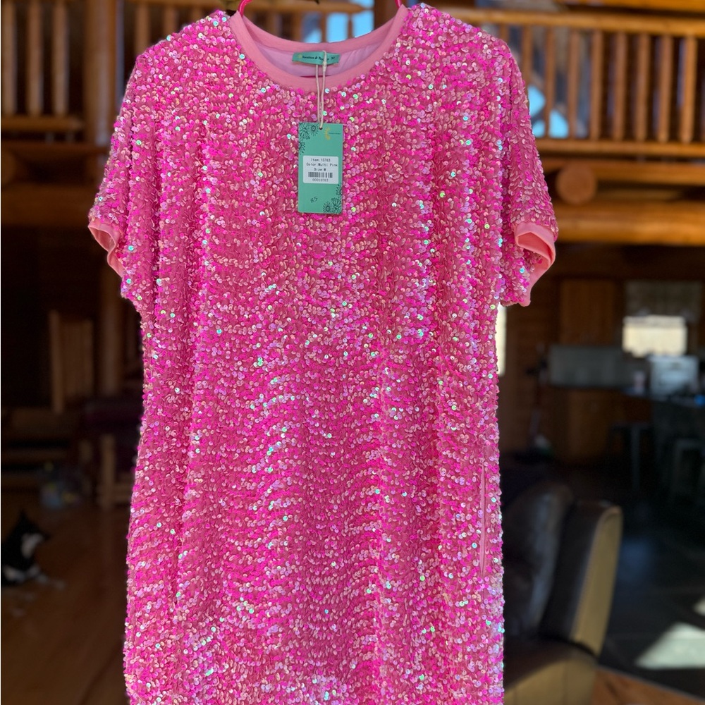 Pink Sequin Dress